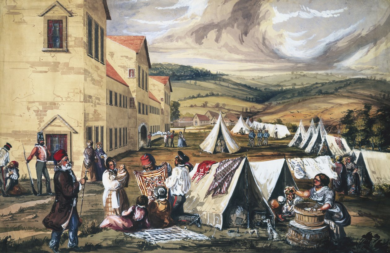 Hospital Scutari, Turquia, 1857 (wc no papel) de English School