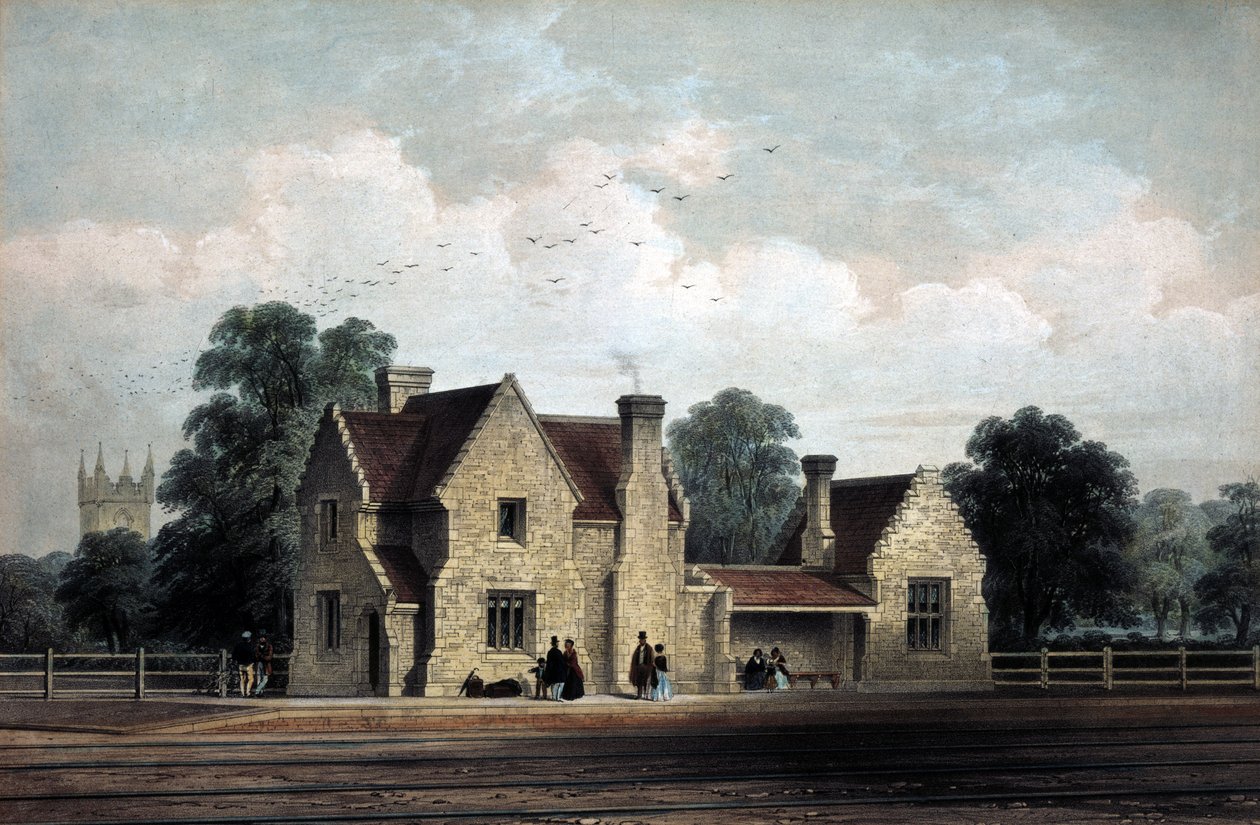 Estação Metropolitana de Great Shoreditch, 1864 de English School