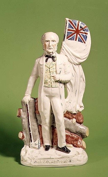 Figura de Staffordshire de Gladstone, 1873 de English School
