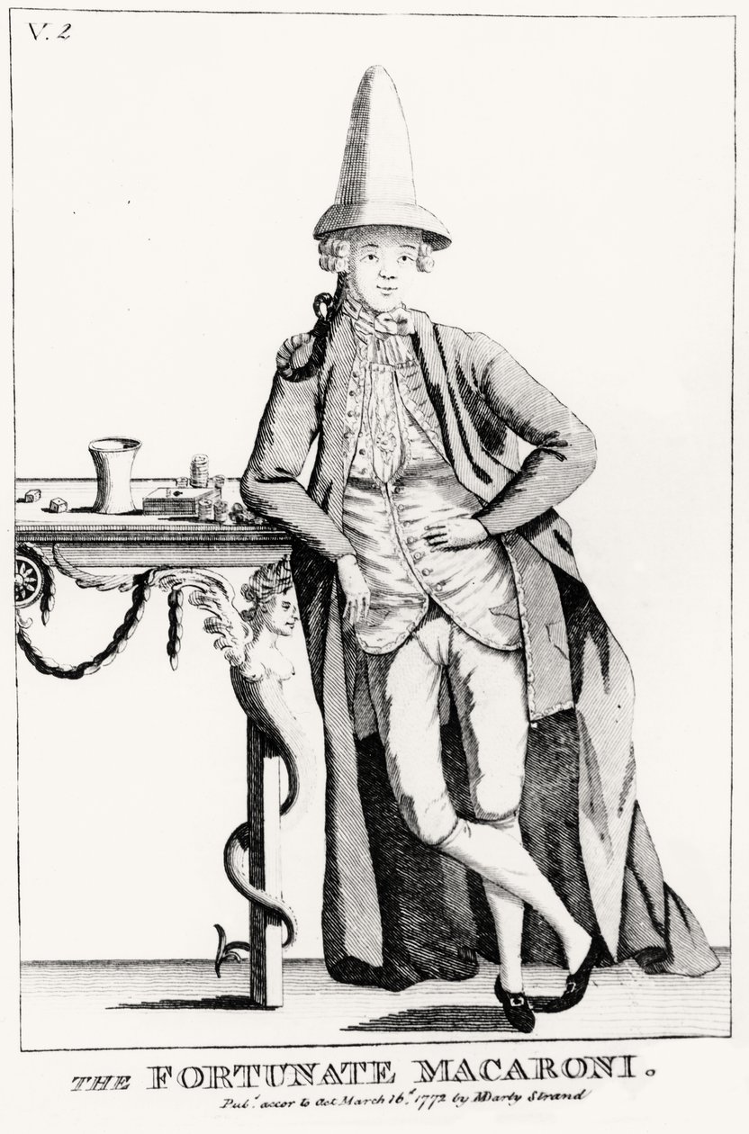O Macarrão Afortunado, pub. por N. Dandy, 16 de março de 1772 de English School