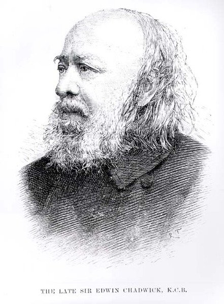 O falecido senhor Edwin Chadwick (1800-90) de English School