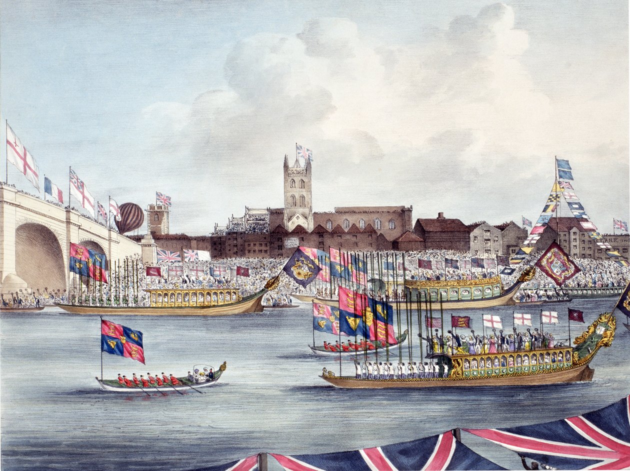 A abertura da nova ponte de Londres, 1º de agosto de 1831 de English School