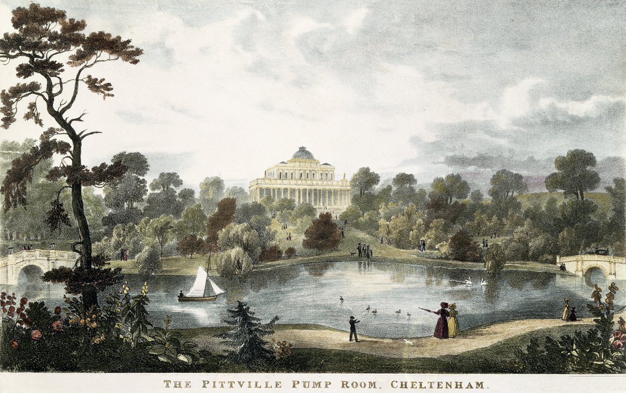 O quarto da bomba de Pittville, Cheltenham, c.1835 de English School