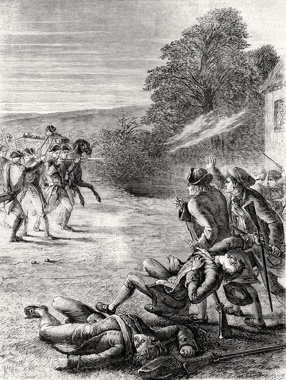 The Skirmish em Lexington, 1799 de English School