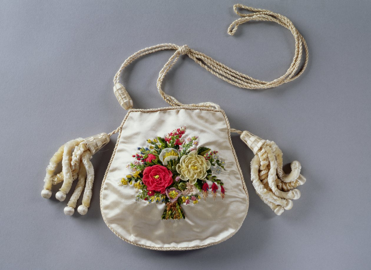 Bolsa da mulher de 1830 (seda bordada) de English School