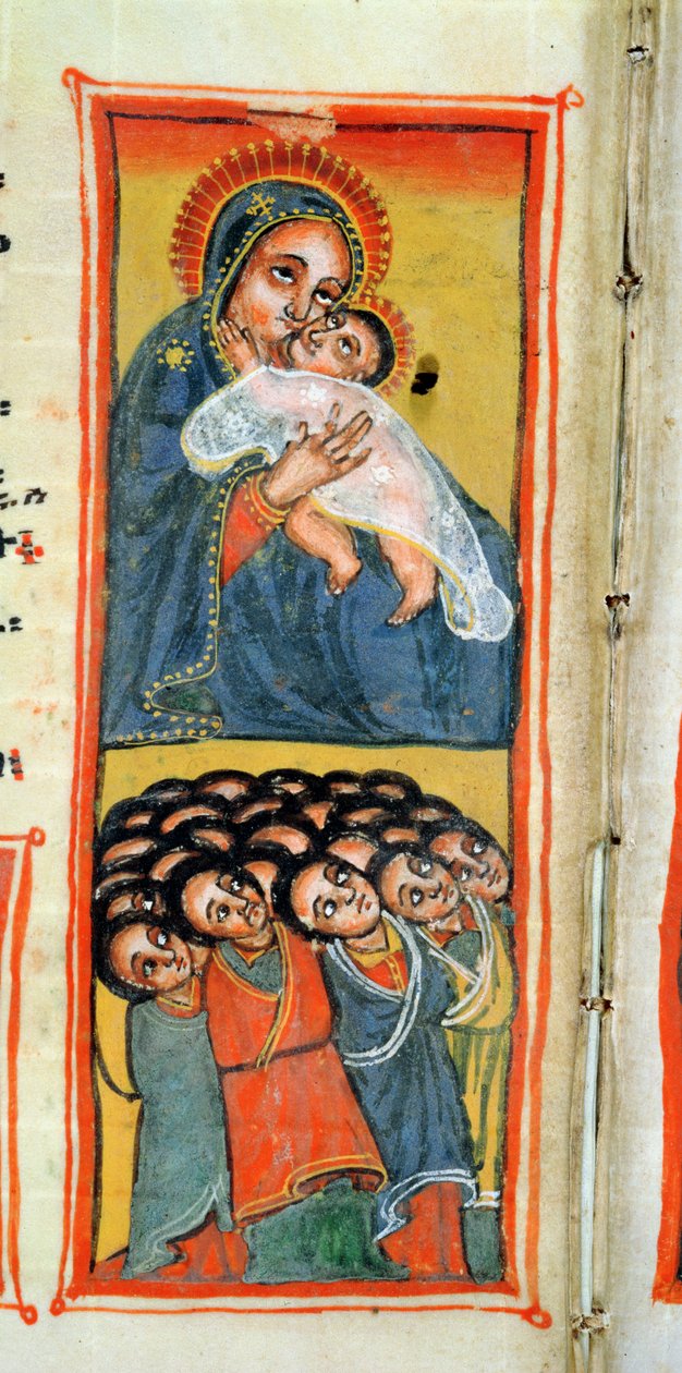 W.916 fol.12v Madonna e criança de Ethiopian School