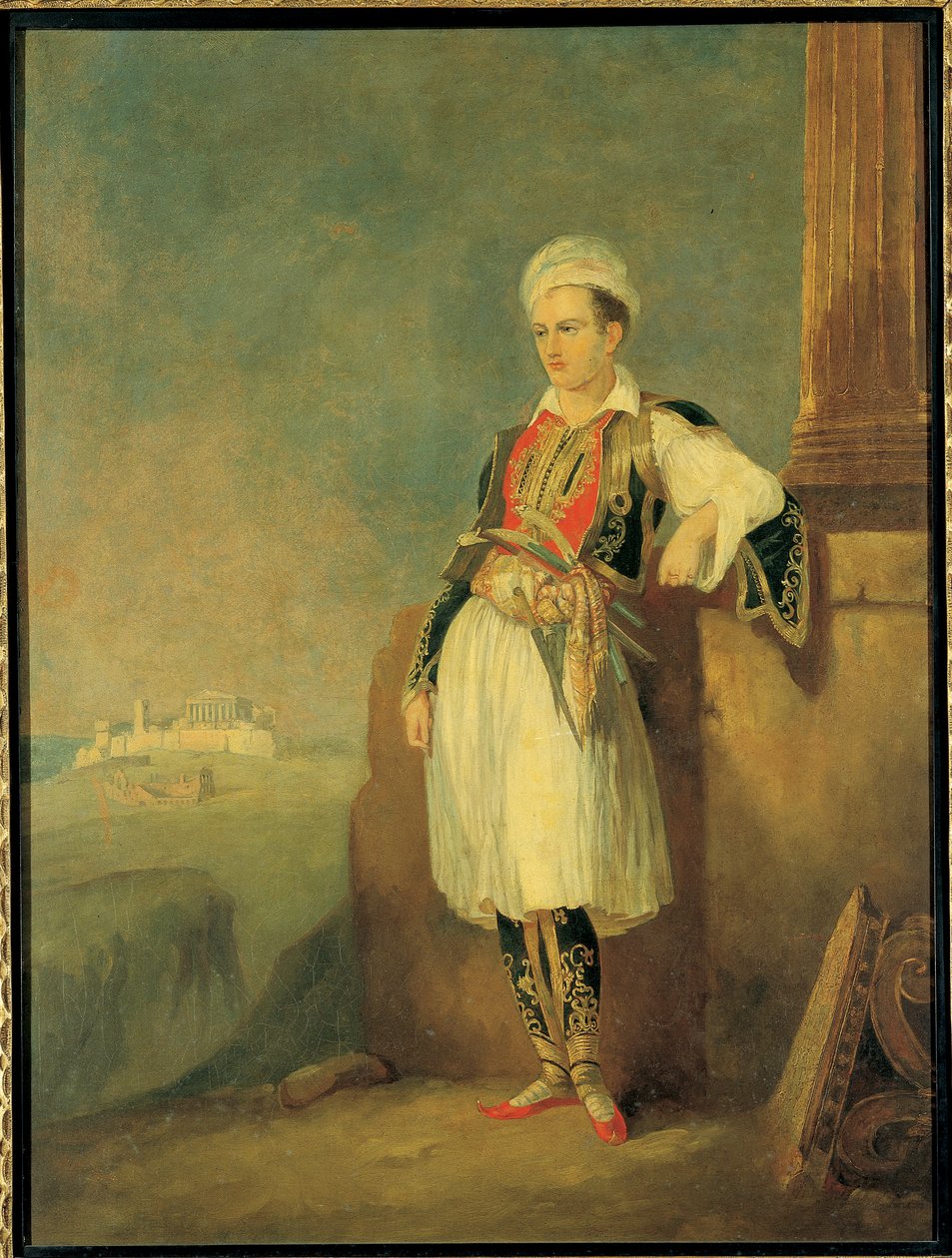 Retrato do poeta Lord George Noel Byron, 1830 de European School