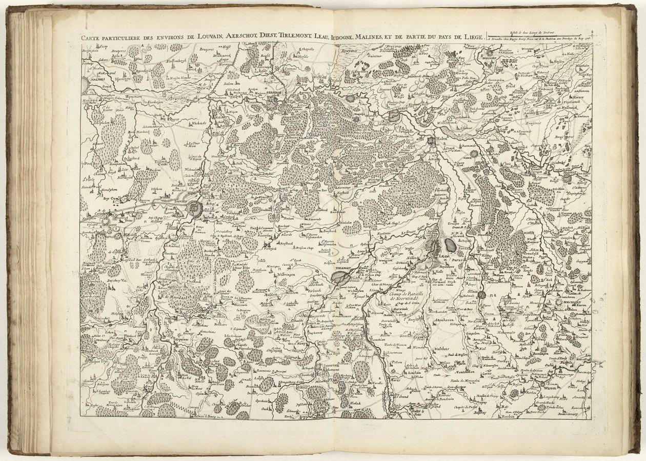 Mapa de Brabante, 1706 de Flemish School