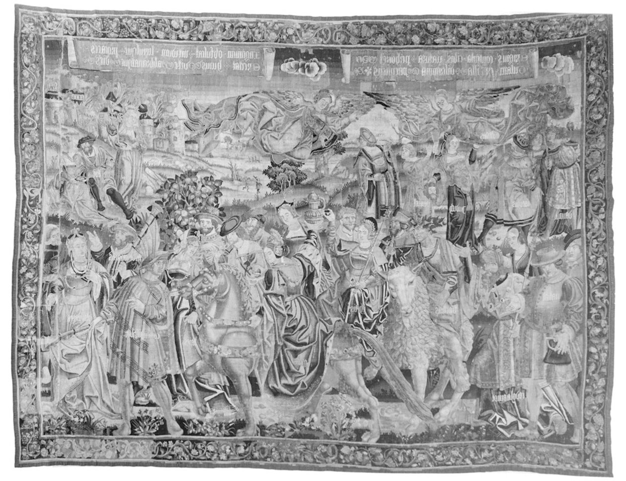 A procissão de Gula, c.1510 (lã e seda) de Flemish School