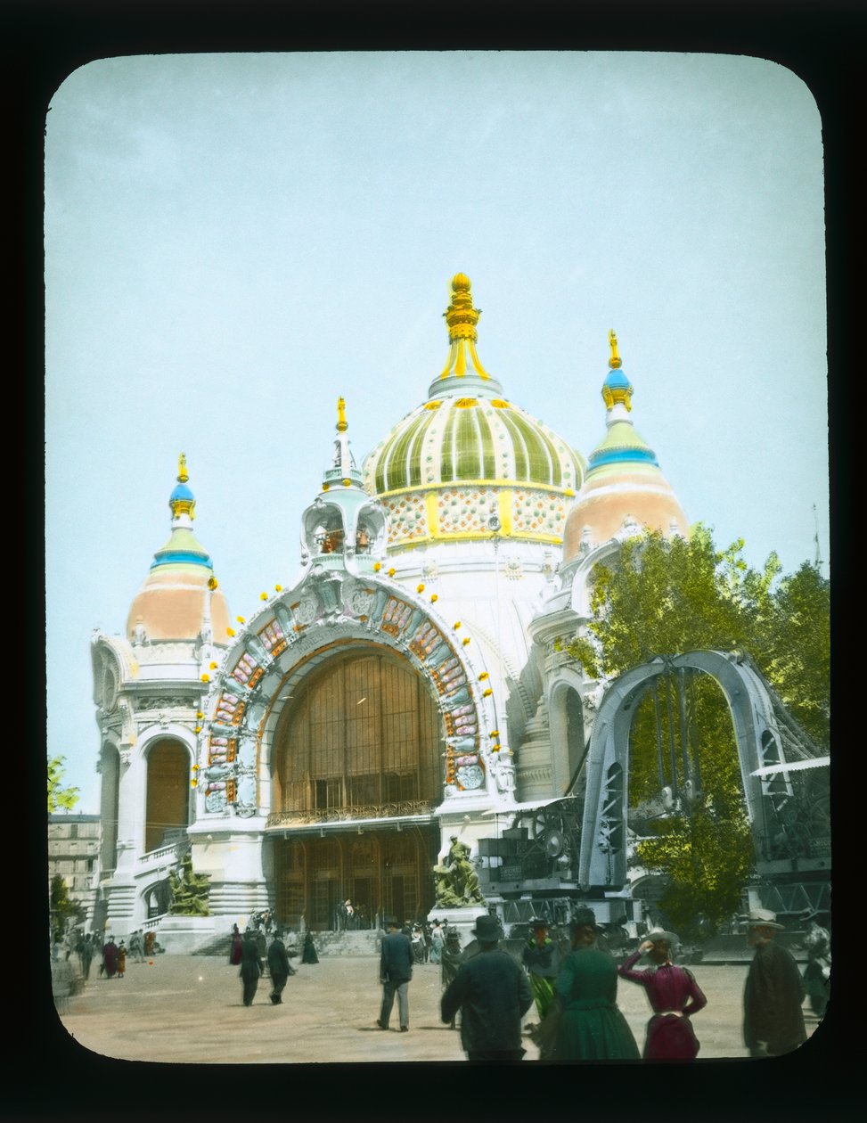 Exposição de Paris: Palácio da Metalurgia e Minas, 1900 (lanterna) de French Photographer
