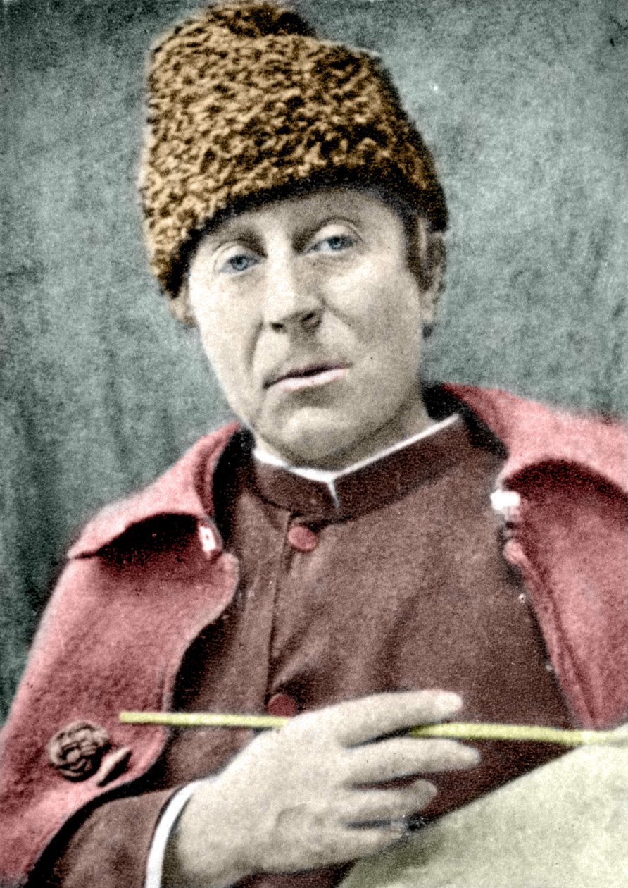Paul Gauguin, c.1888 (foto colorida à mão) de French Photographer