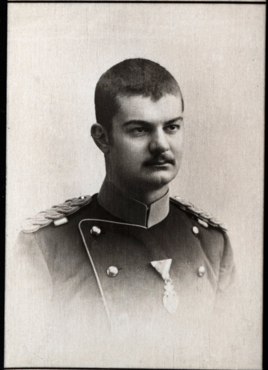Retrato de Alexandre I Obrenovic da Sérvia (1876-1903), rei da Sérvia. de French Photographer