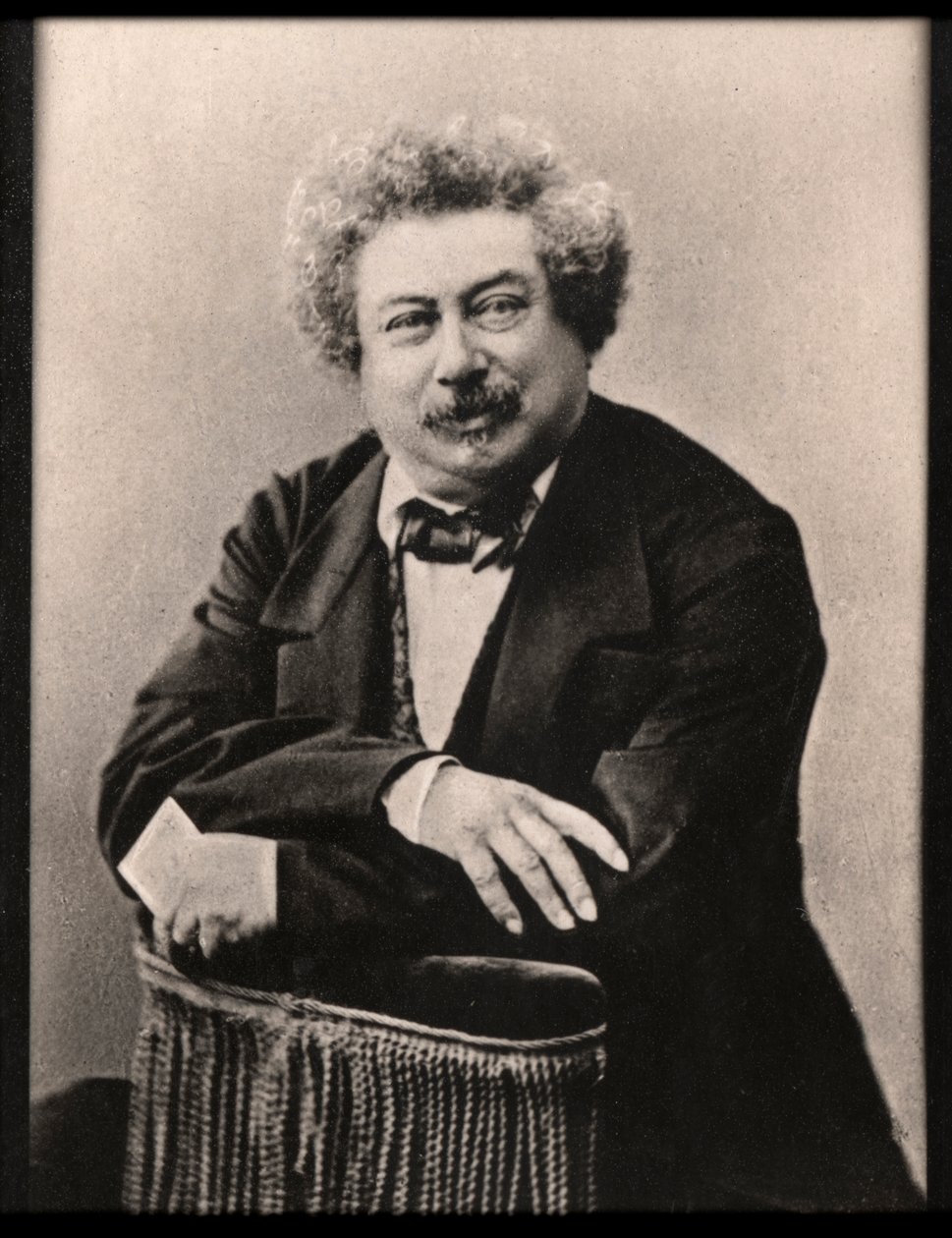 Retrato de Alexandre Dumas (1802-1870), escritor francês. de French Photographer