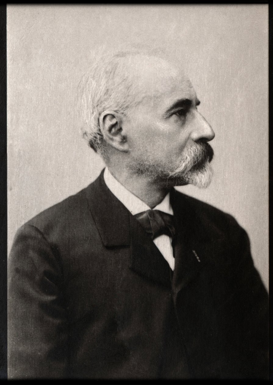 Retrato de Andre Theuriet (1833-1907), poeta e romancista francês. de French Photographer