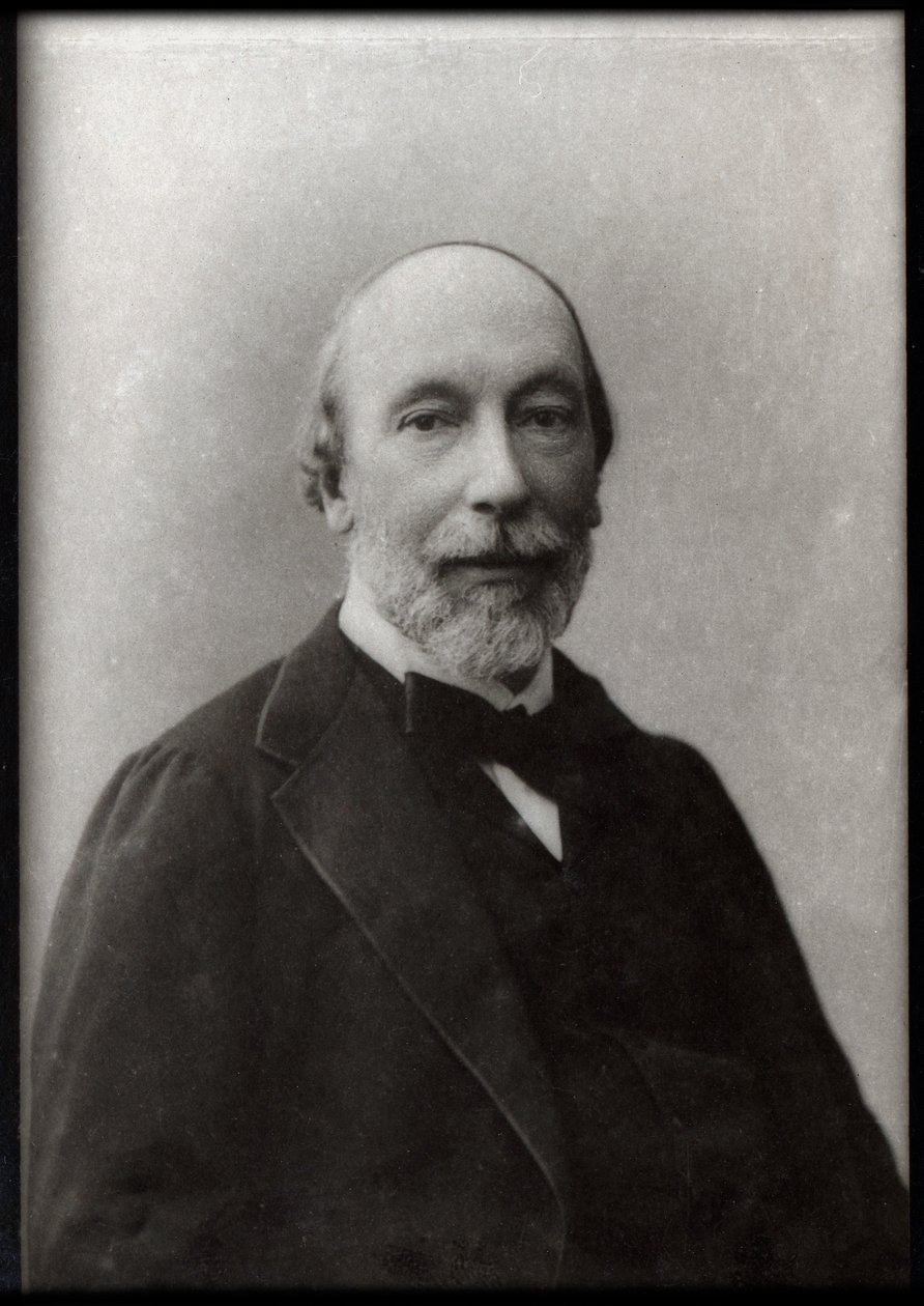 Retrato de Auguste Vacquerie (1819-1895), jornalista e escritor francês. de French Photographer