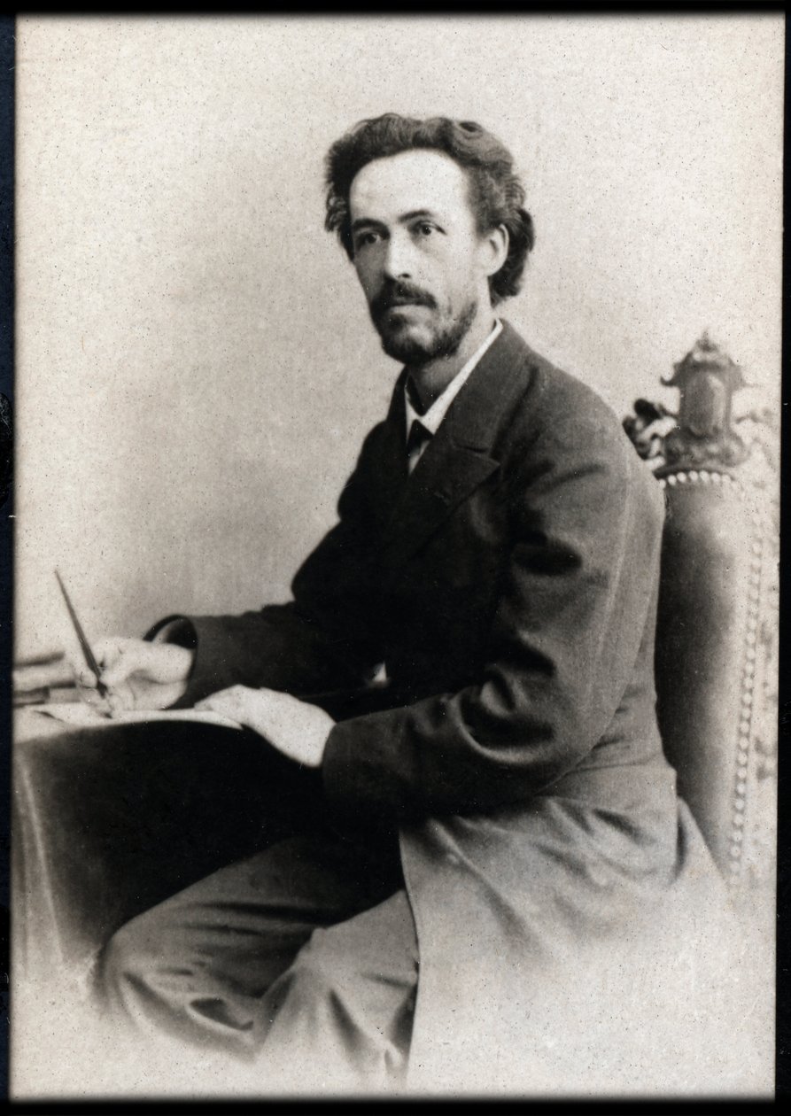 Retrato de Benjamin Godard (1849-1895), violinista e compositor francês. de French Photographer