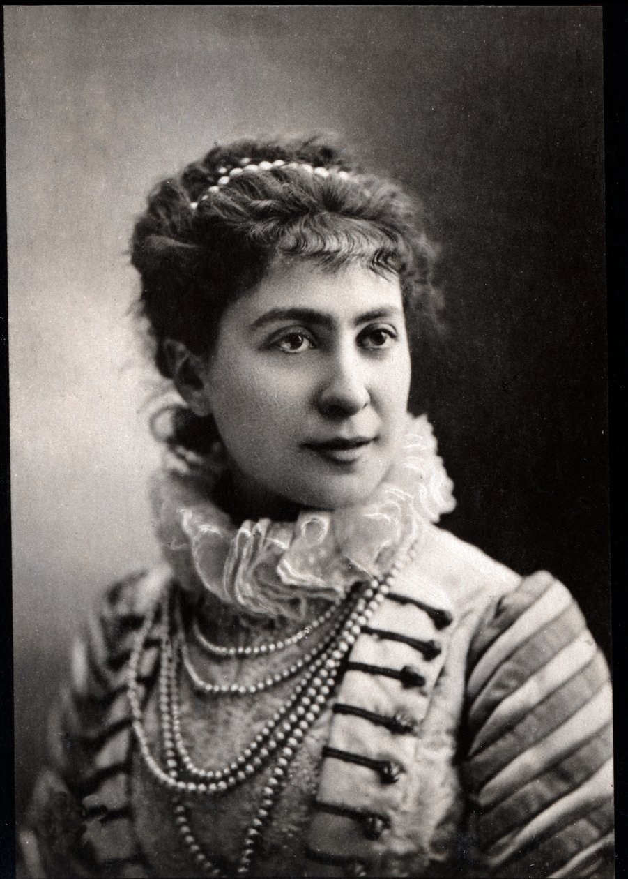 Retrato de Blanche Baretta (Barreta) Worms (n. 1855), atriz francesa. de French Photographer