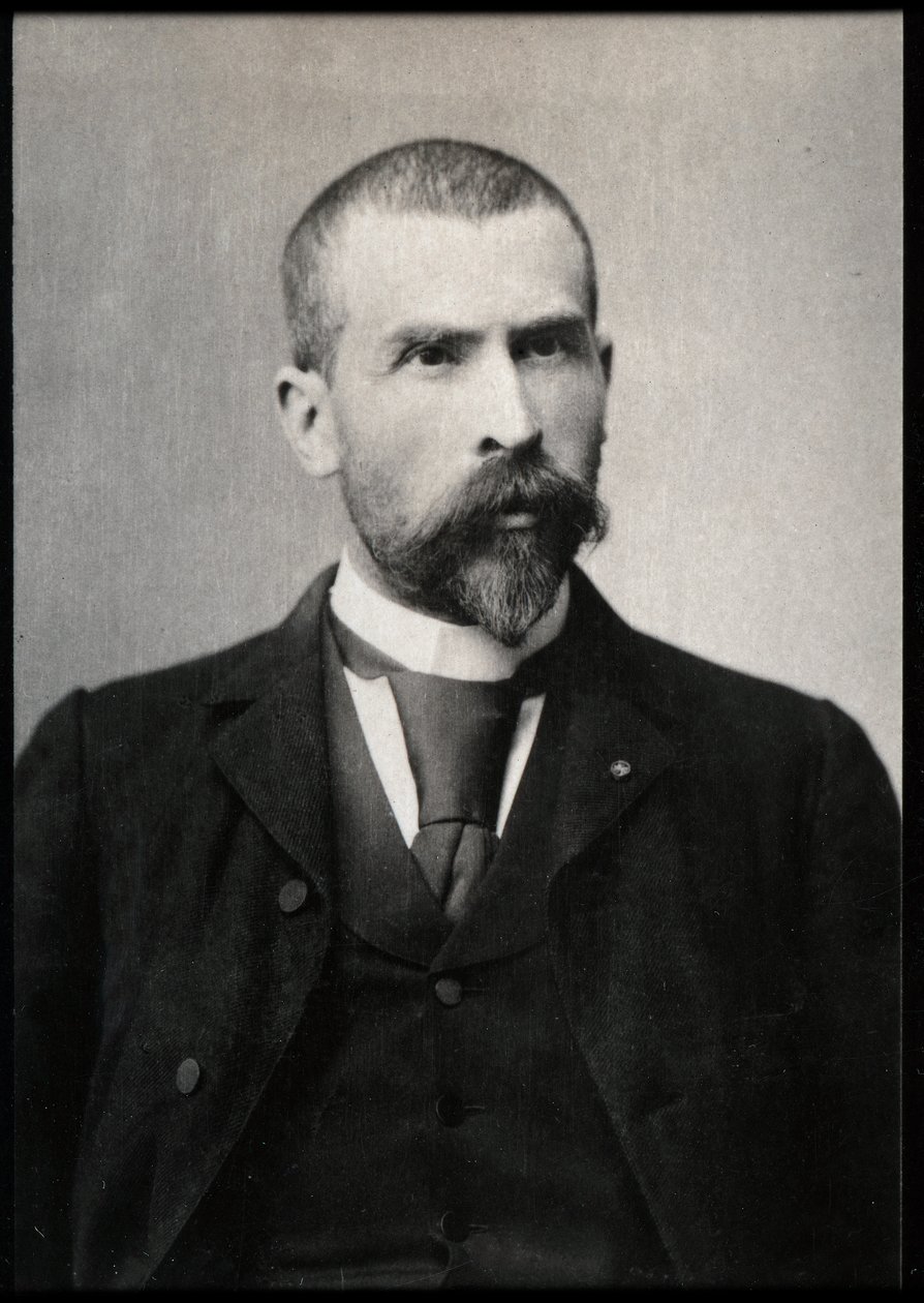 Retrato de Emile Roux (Docteur Roux) (1853-1933), médico francês, bacteriologista e imunologista. de French Photographer