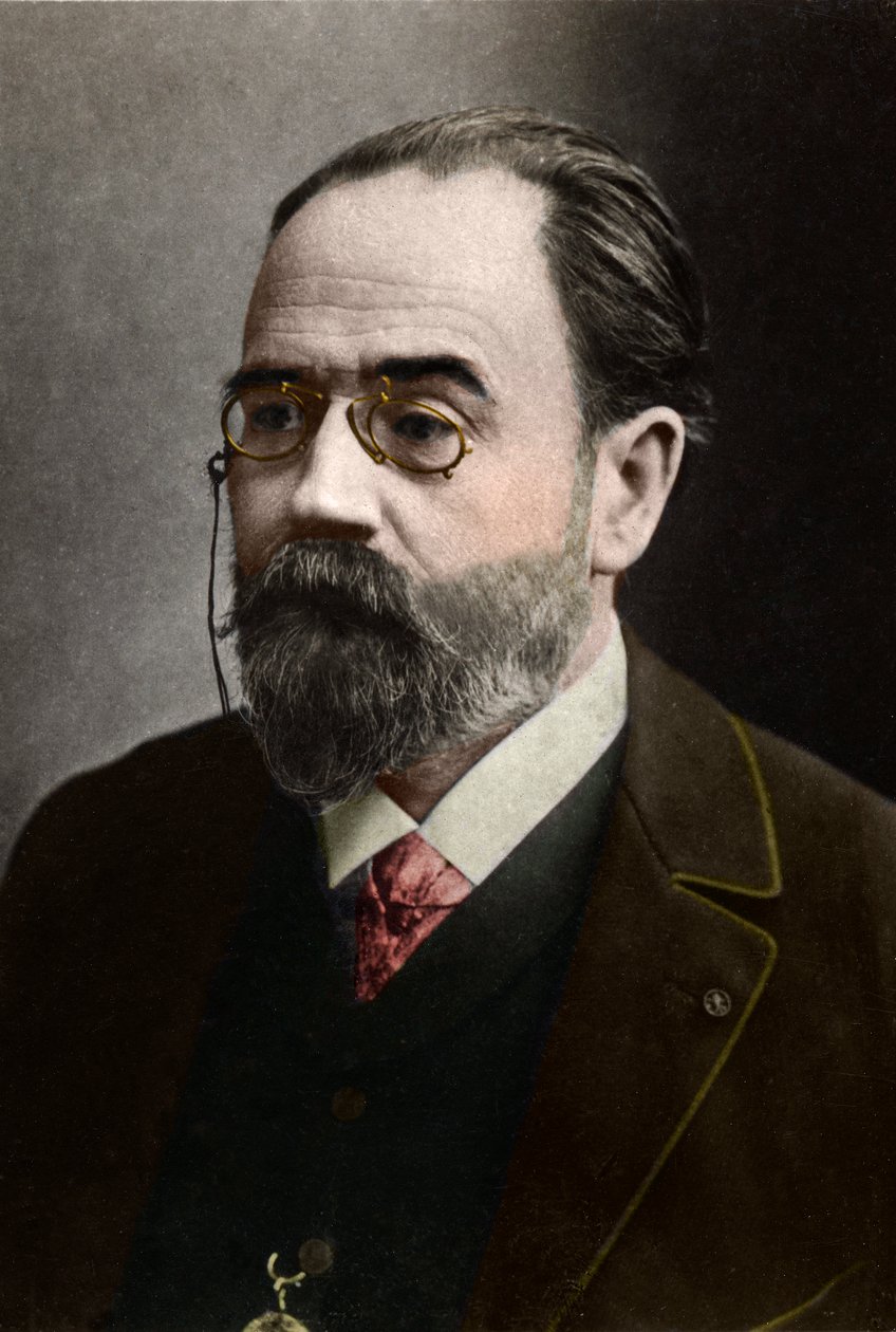 Retrato de Emile Zola (1840-1902) escritor francês. de French Photographer