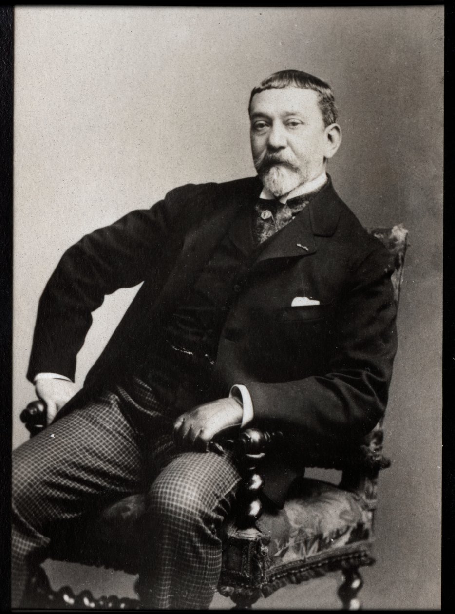 Retrato de Ferdinand Roybet (1840-1920), pintor e gravador francês. de French Photographer