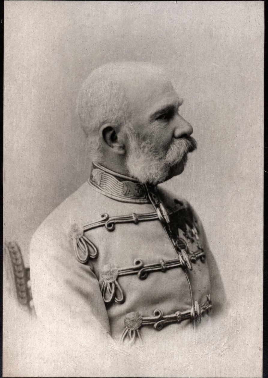Retrato de Franz Joseph I (1830-1916), imperador da Áustria. de French Photographer