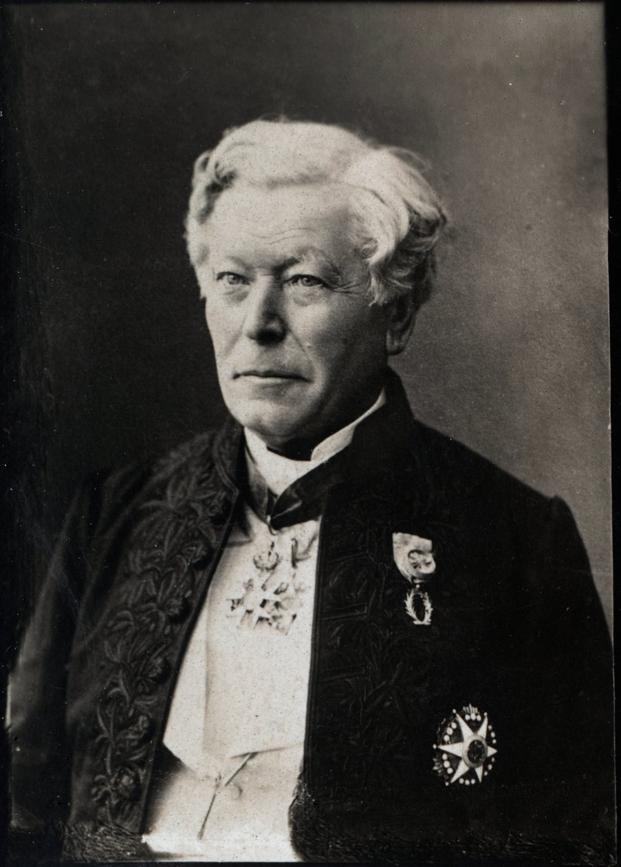 Retrato de Herve Auguste Faye (1814-1902), astrônomo francês. de French Photographer