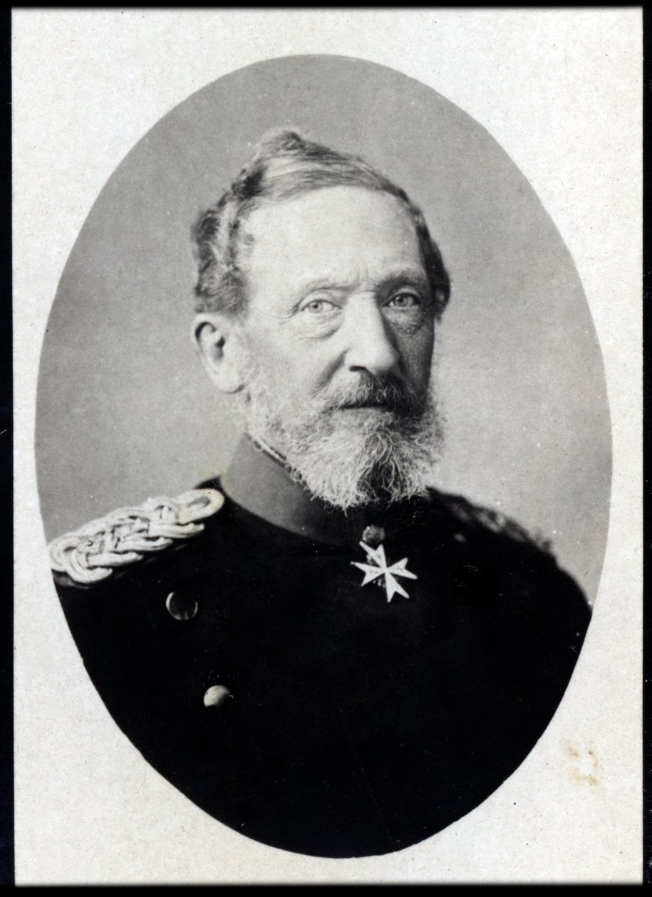 Retrato de Leonhard (Leonard) Conde de Blumenthal (1810-1900), marechal de campo da Prússia. de French Photographer