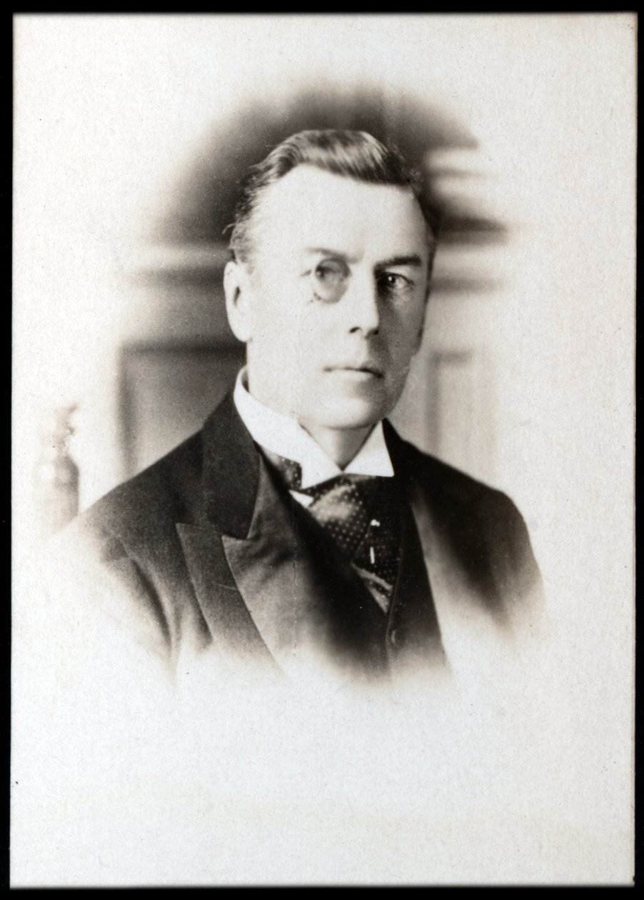 Retrato do senhor Joseph Chamberlain (1836-1914), homem de negócios britânico, político, e homem político. de French Photographer