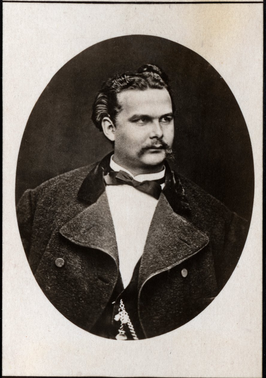 Retrato de ludwig ii da Baviera (1845-1886), rei da Baviera. de French Photographer