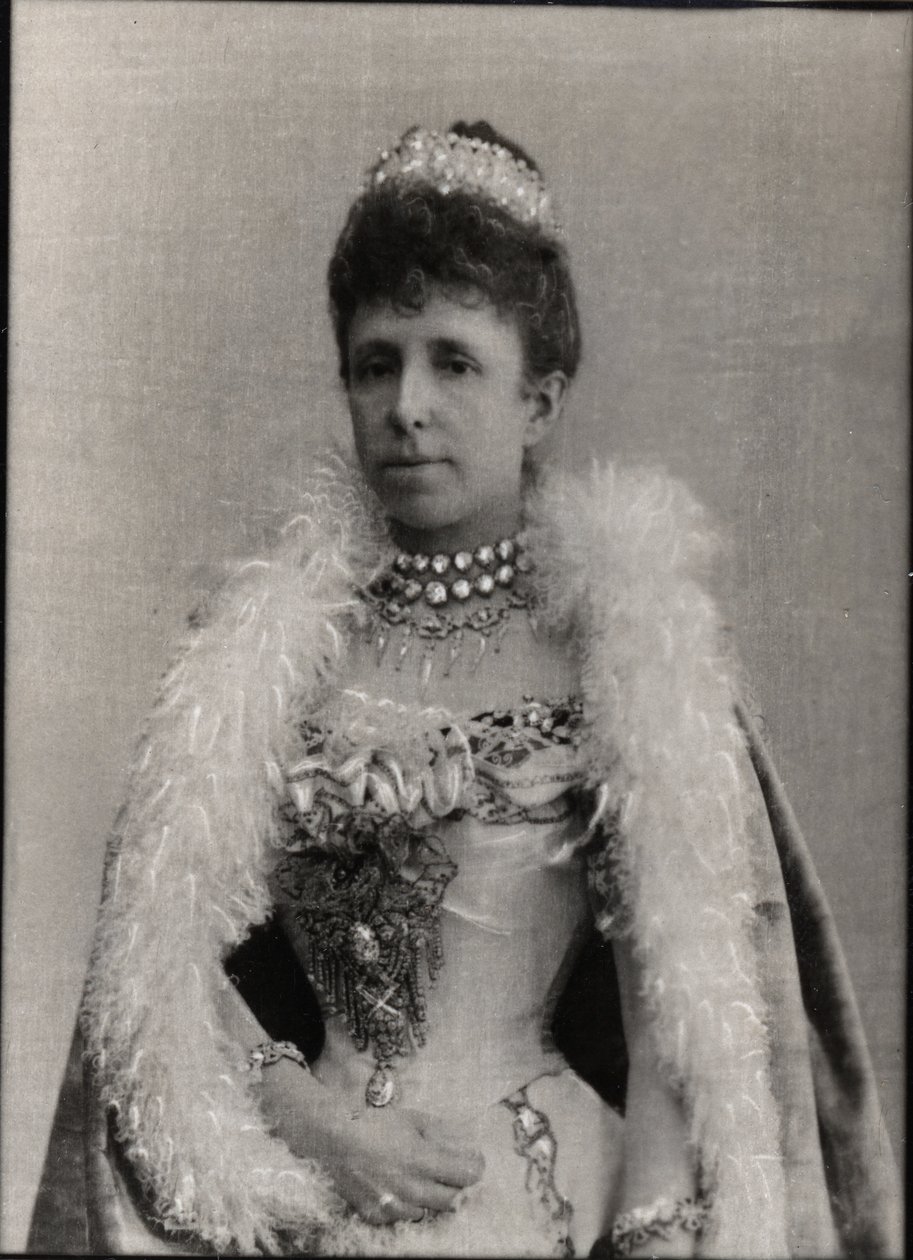 Retrato de Maria Cristina da Áustria (1858-1929), rainha regente da Espanha. de French Photographer