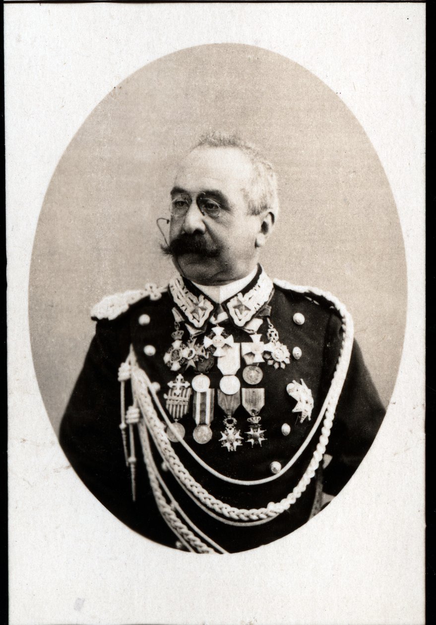 Retrato de Oreste Baratieri (1841-1901), general italiano. de French Photographer