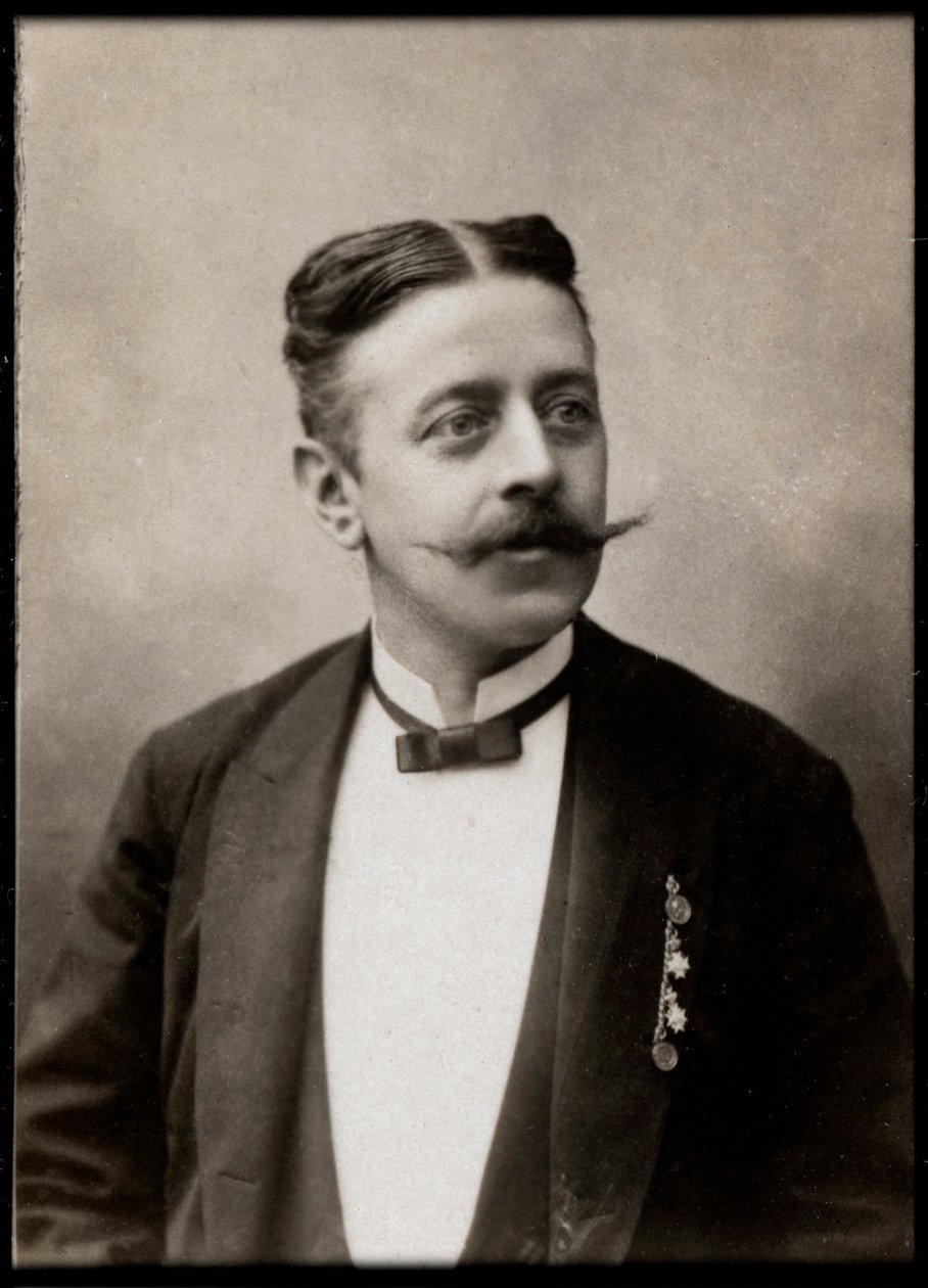Retrato de Philipp Fahrbach (1843-1894), compositor austríaco. de French Photographer