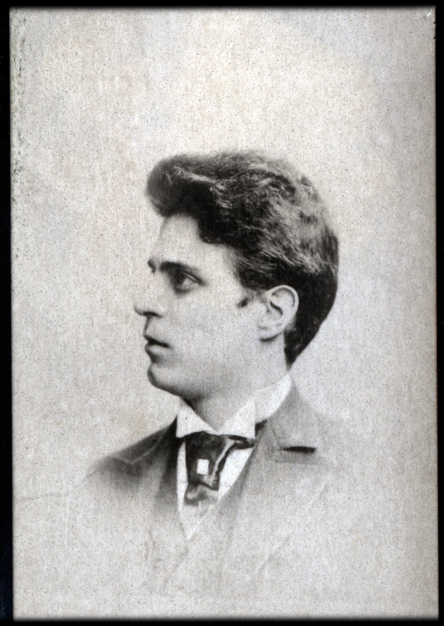 Retrato de Pietro Mascagni (1863-1945), compositor italiano. de French Photographer