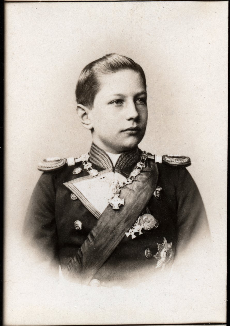 Retrato do Príncipe Adalberto da Prússia (1884-1948) de French Photographer