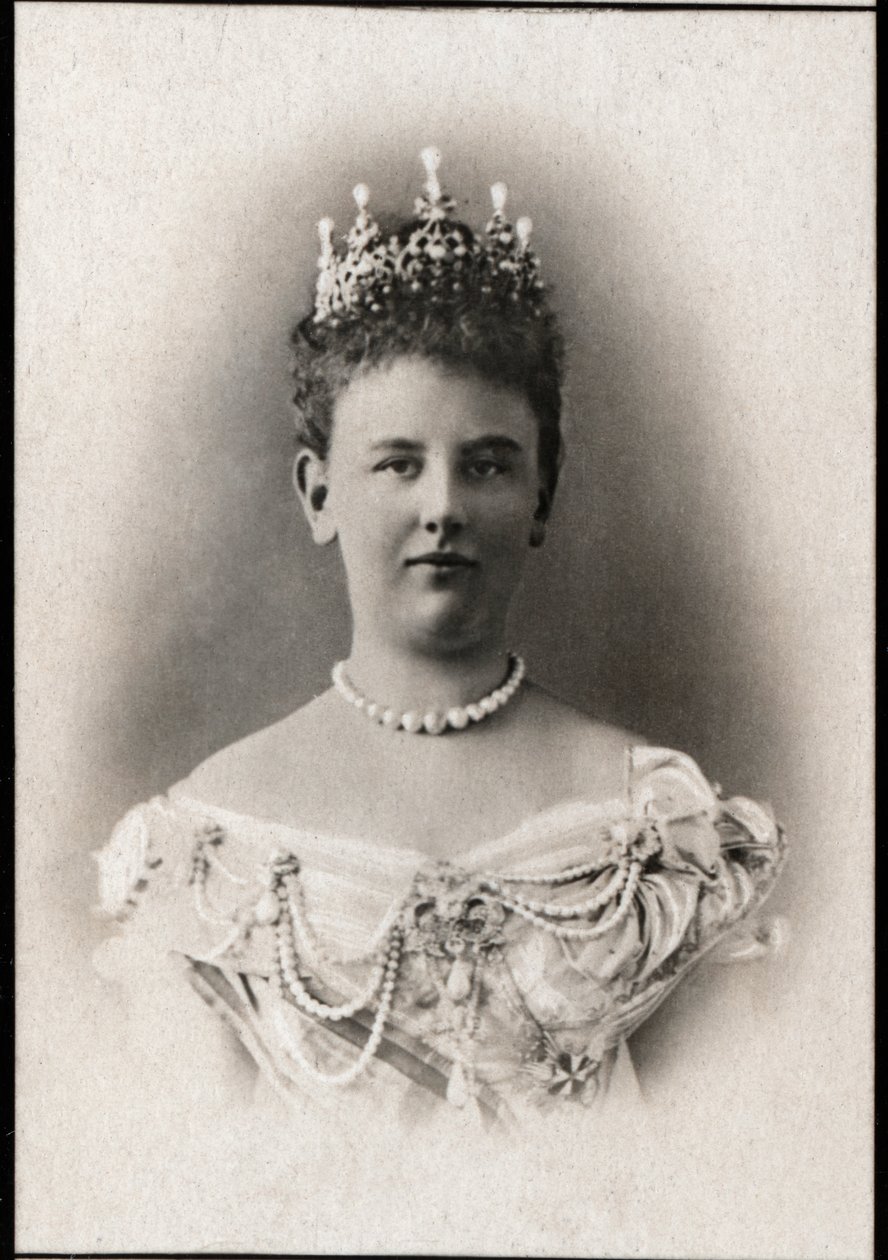 Retrato de Wilhelmina dos Países Baixos (1880-1962), rainha dos Países Baixos. de French Photographer