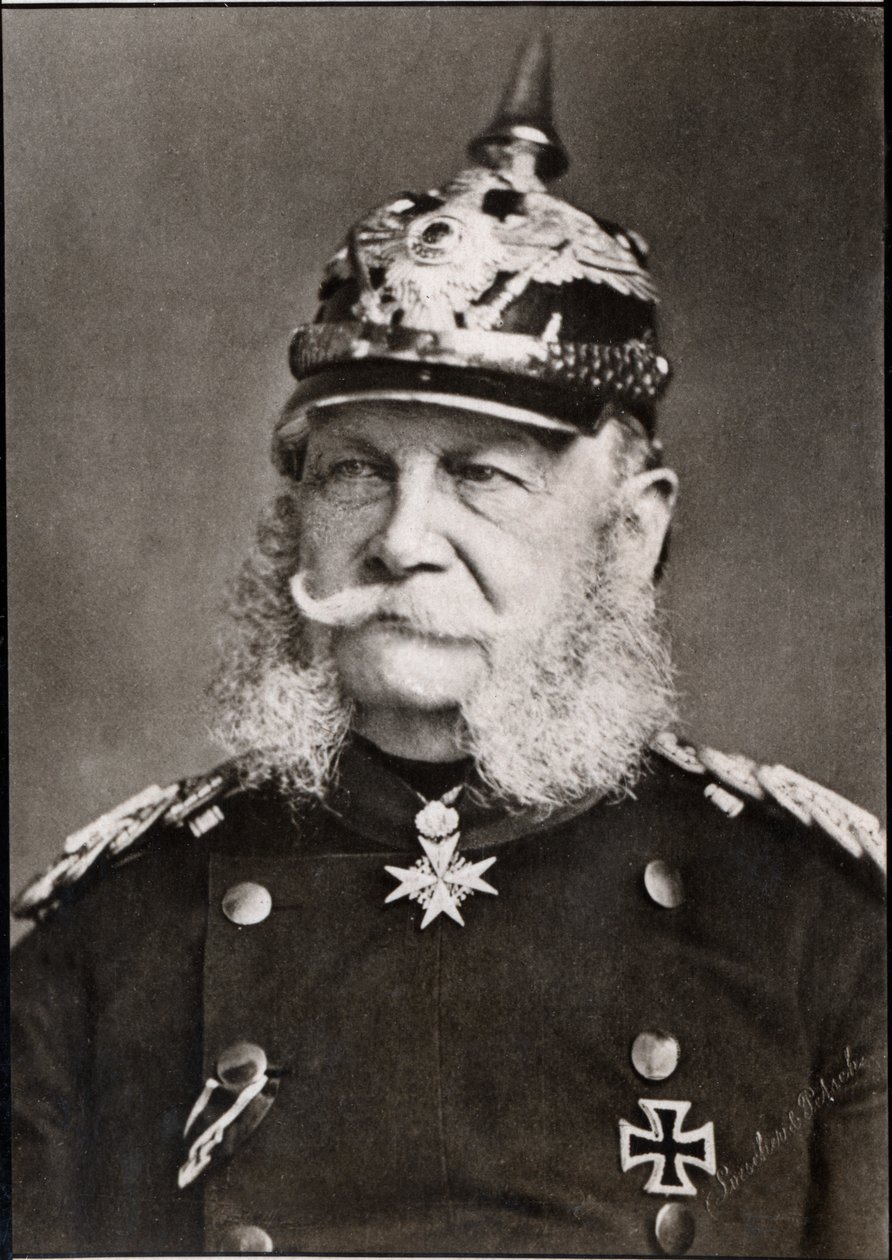 Retrato de Guilherme I (1797-1888), imperador alemão. de French Photographer