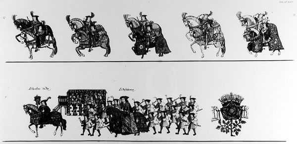 Uma procissão para a justa (ver 138677-78) de French School