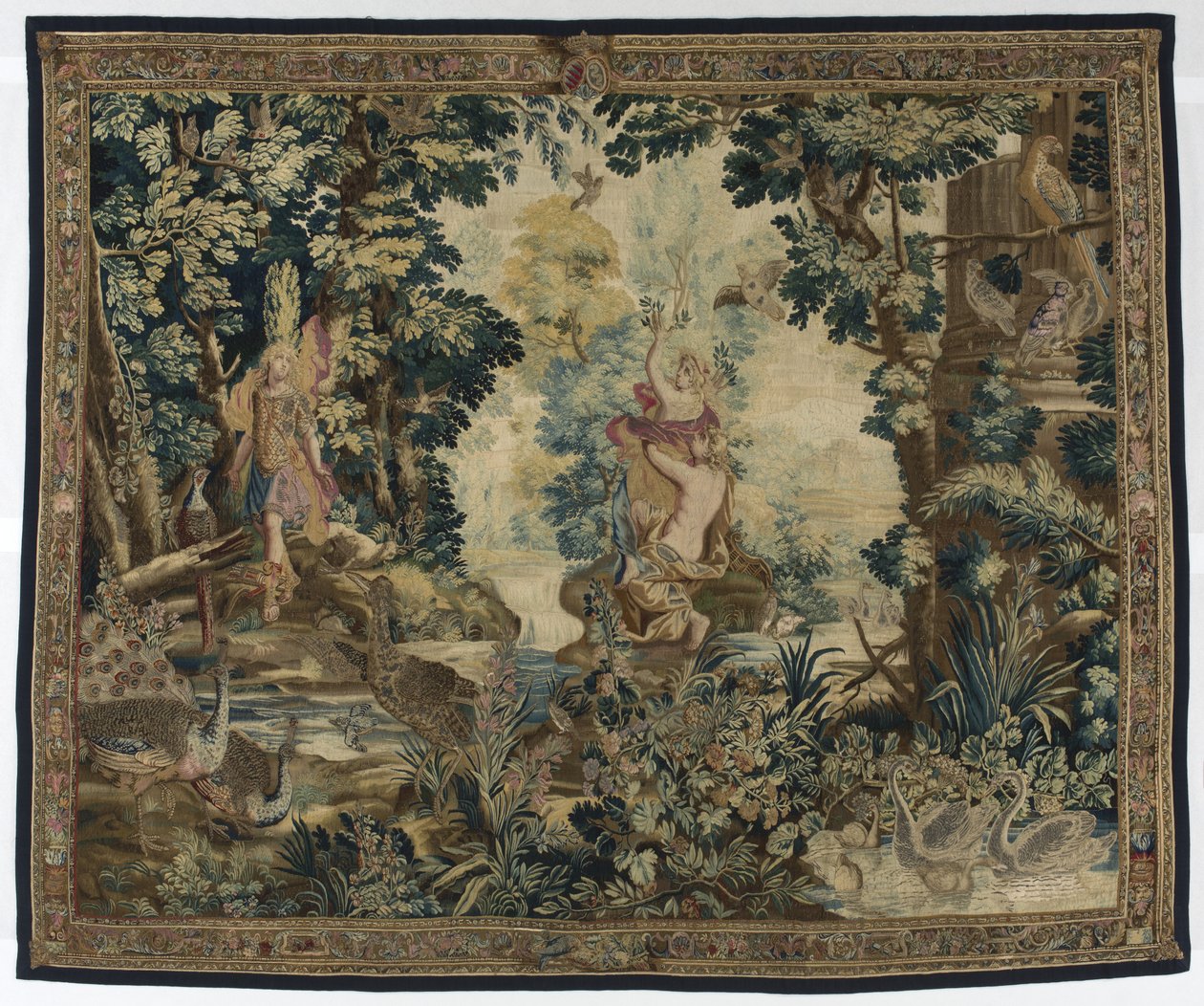 Apollo e Daphne, Beauvais Manufactory (lã, seda e fio de prata) de French School