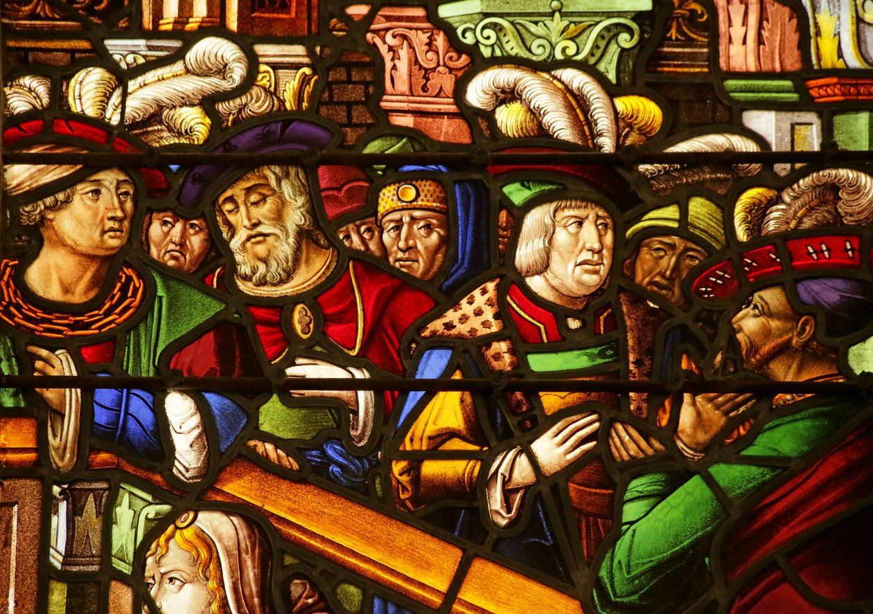 Detalhe da cena do julgamento de Salomão de French School