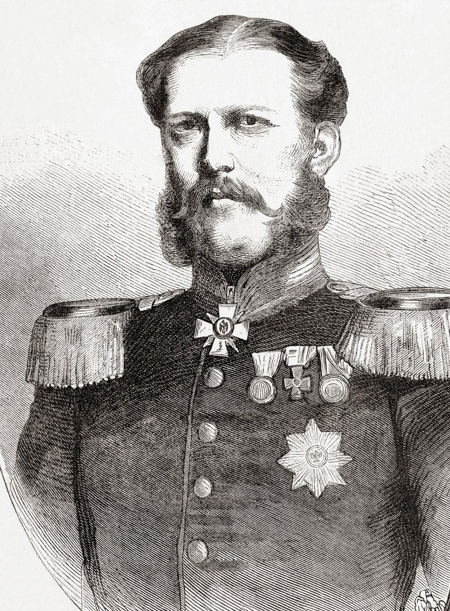 Duque William de Mecklenburg-Schwerin, de LUnivers Illustré, publicado em 1866 de French School