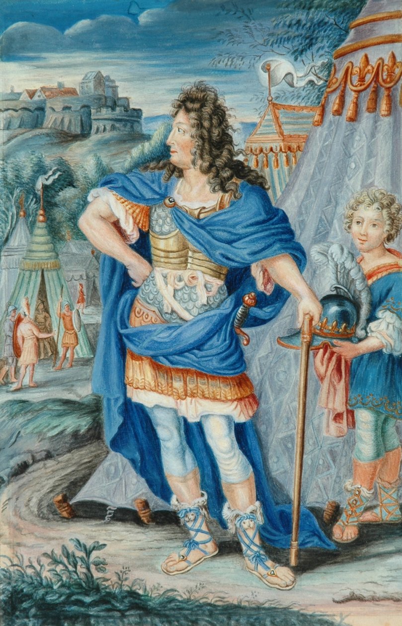 Nobre Francês em Fato Medieval (têmpera) de French School