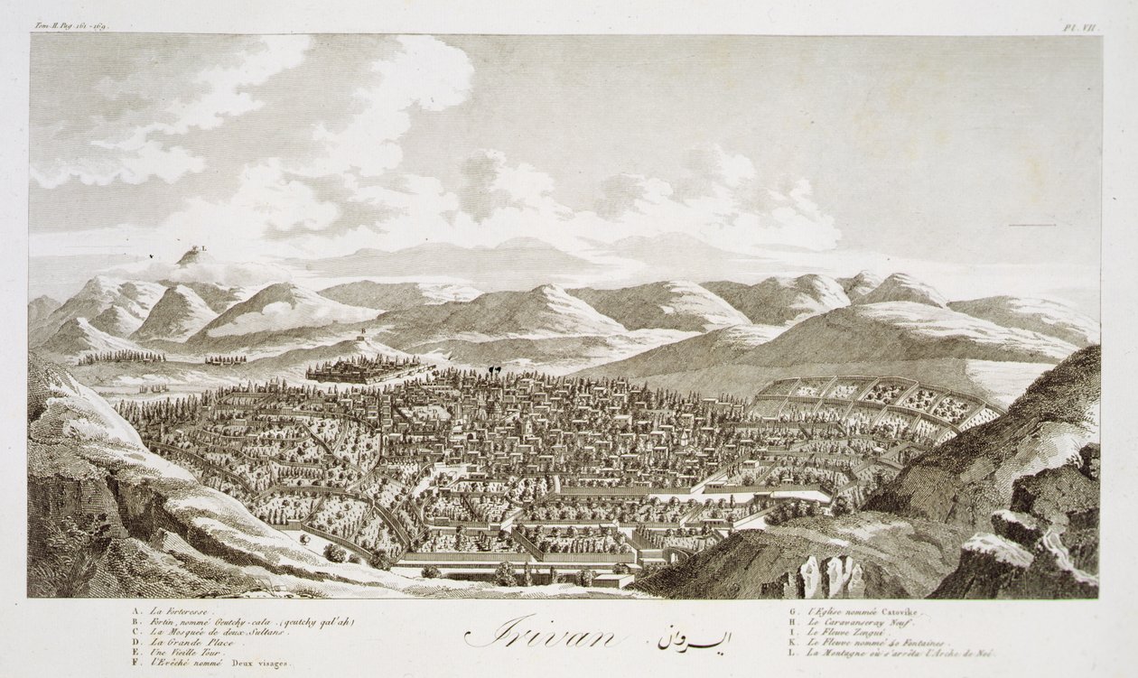 Irivan, de Viagens do cavaleiro Chardin na Pérsia, e outros locais orientais, por Jean Chardin (1643-1713), publicado em 1811 de French School