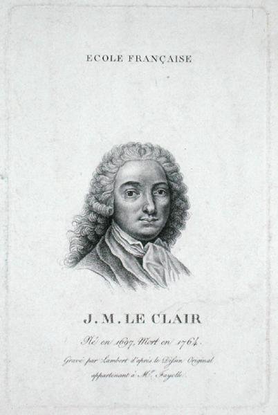Jean-Marie Leclair (1697-1764) gravado por Lambert de French School