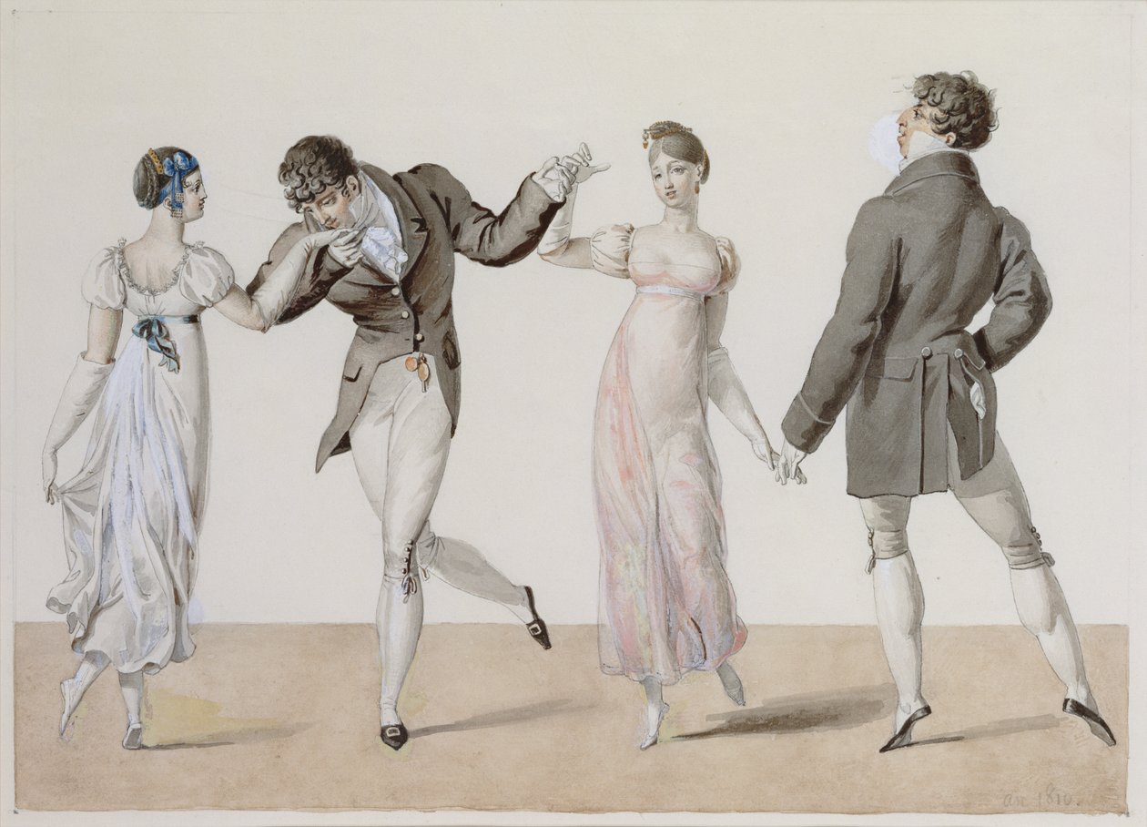 A galinha, de Le Bon Genre, 1810 (wc no papel) de French School