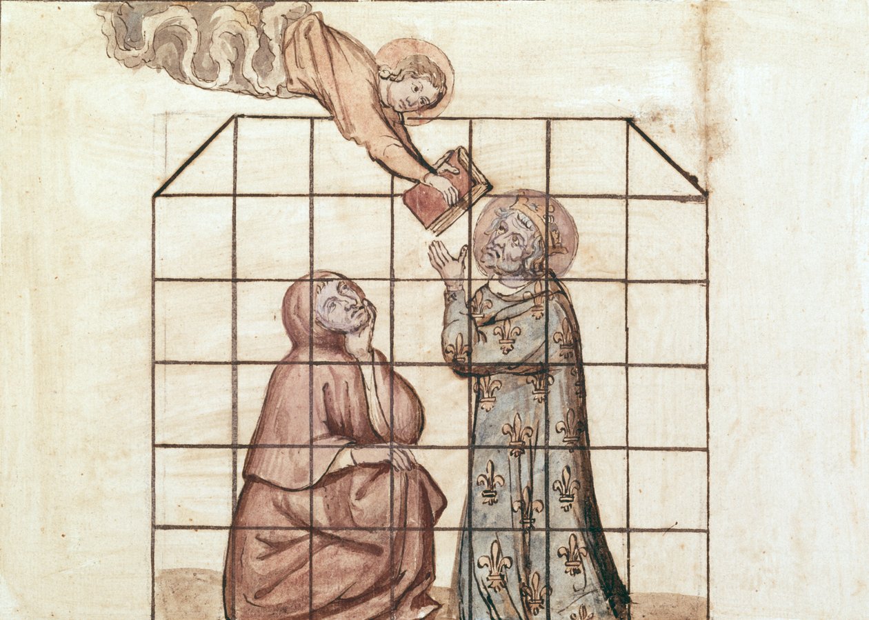 Ms 1779 fol.76v St. Louis aprisionado, de memórias para a vida de St. Louis, compilado por Nicolas Claude Fabri de Peiresc (1580-1637) (wc no papel) de French School