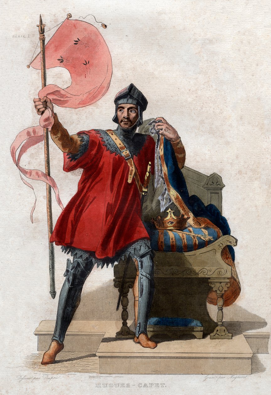 Retrato de Hugh I Capet (c.941-996), rei da França. de French School