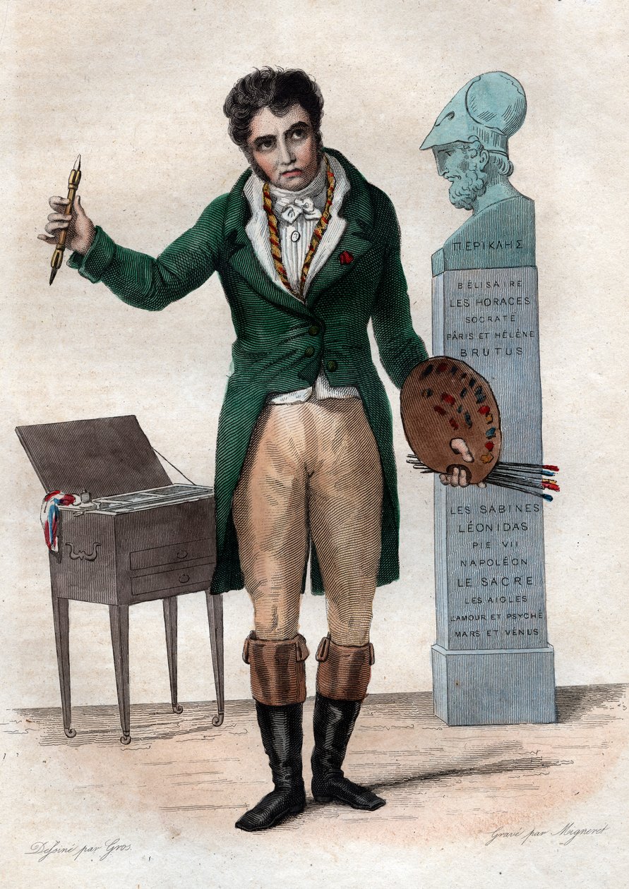 Retrato de Jacques Louis David (1748-1825), pintor francês. de French School