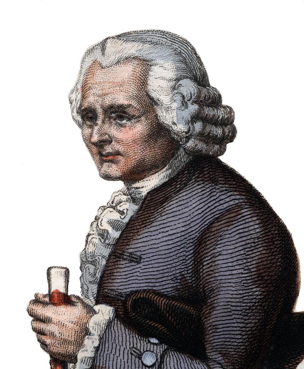 Retrato de Jean-Jacques Rousseau (1712-1778), filósofo suíço. de French School