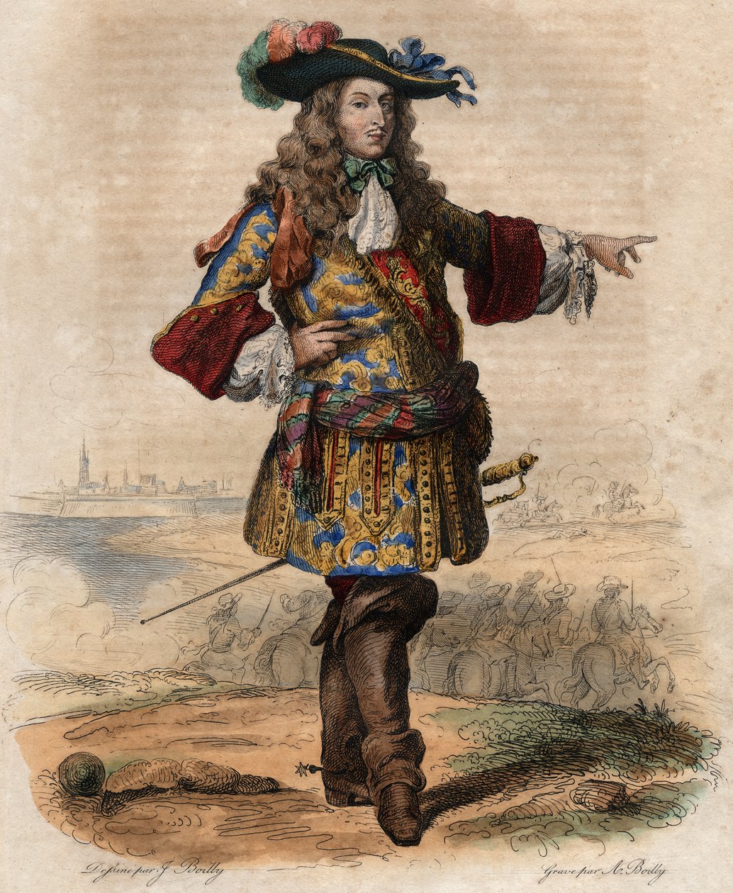 Retrato de Louis de Bourbon, Príncipe do Conde (1621-1686), general francês, conhecido como le Grand Conde. de French School