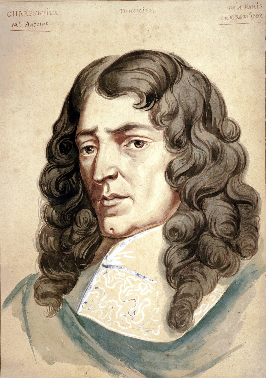 Retrato de Marc Antone Charpentier (wc no papel) de French School
